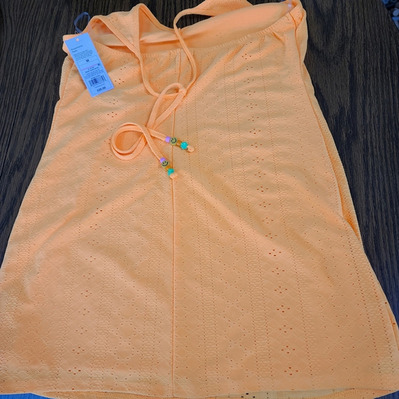 NWT Women's M wild fable sundress/beach lined dress, vibrant orange - Picture 5 of 11